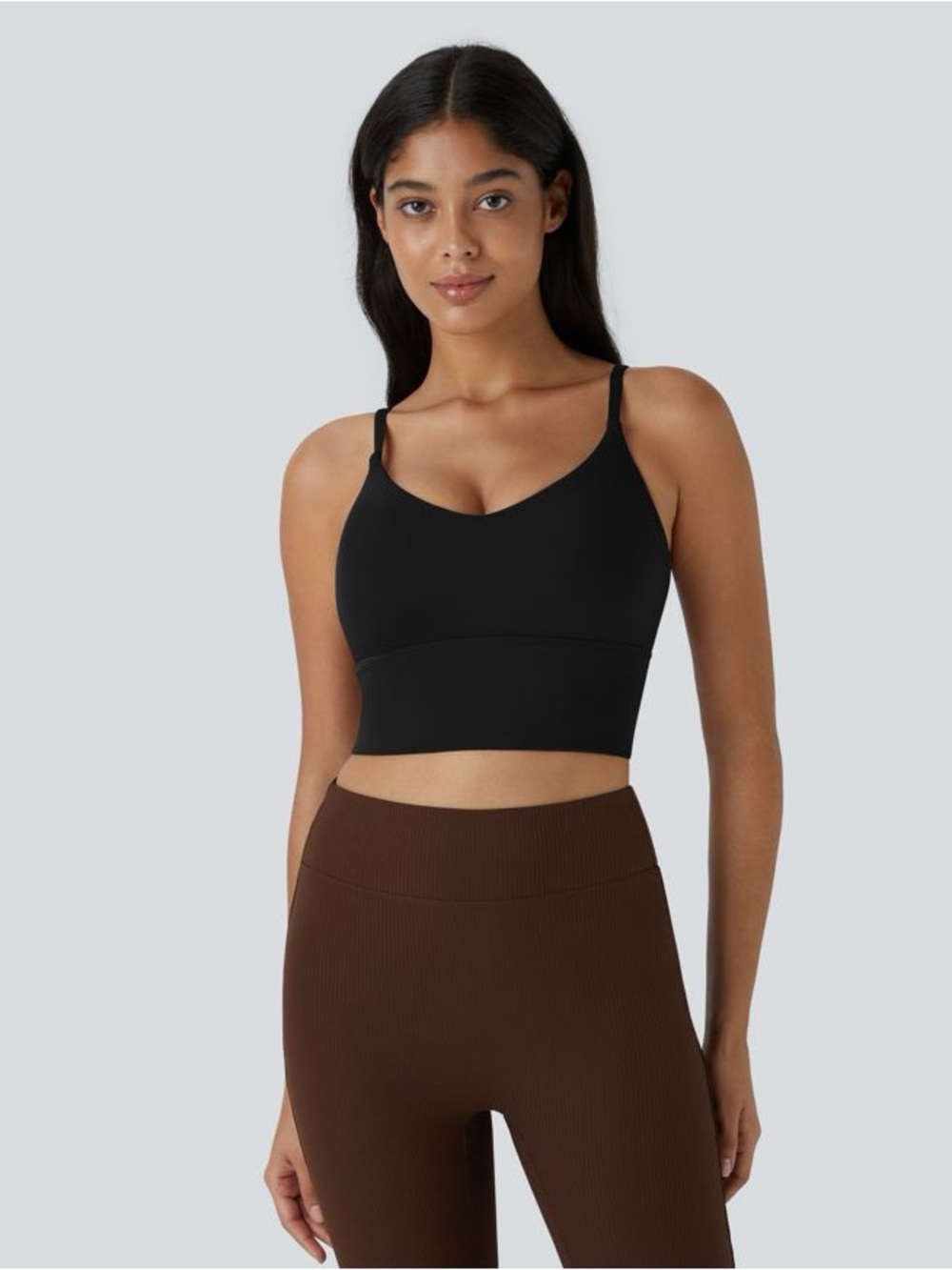 Halara SoftlyZero™ Low Support V Neck Yoga Sports Bra